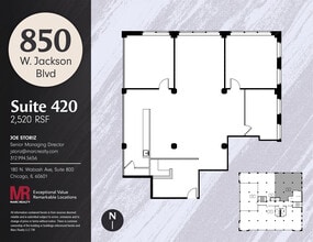 850 W Jackson Blvd, Chicago, IL à louer Plan d’étage– Image 1 sur 10