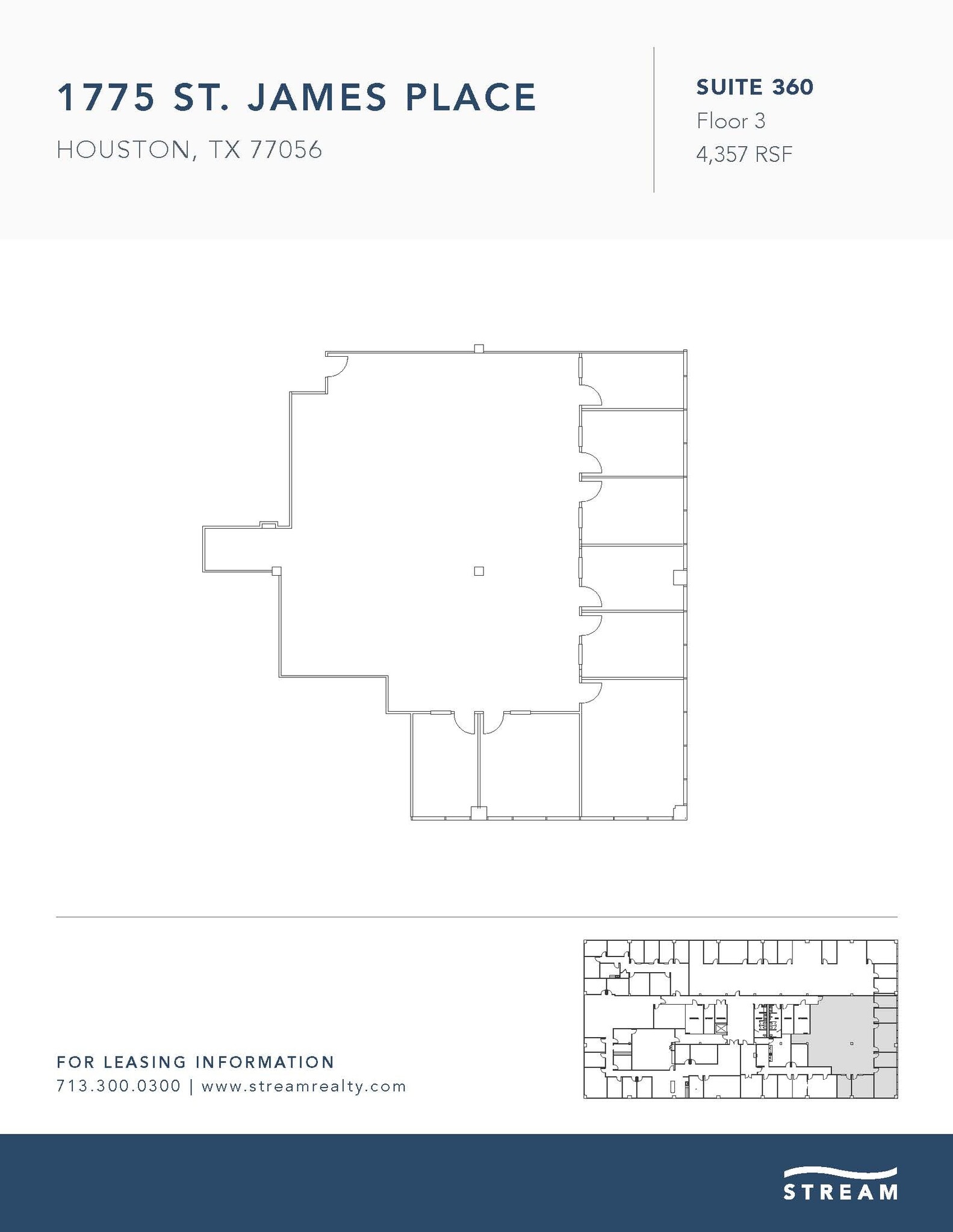 1775 St James Pl, Houston, TX à louer Plan d’étage– Image 1 sur 1