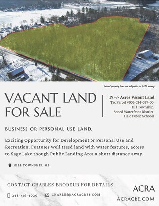 Plus de détails pour N. Sage Lake Rd., Hale, MI - Terrain à vendre