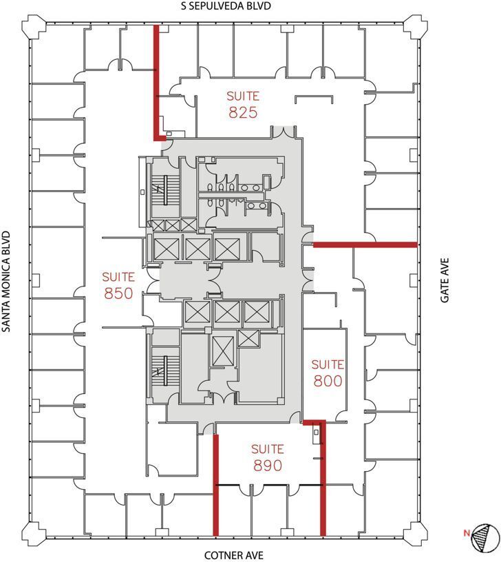 11111 Santa Monica Blvd, Los Angeles, CA à louer Plan d’étage– Image 1 sur 1