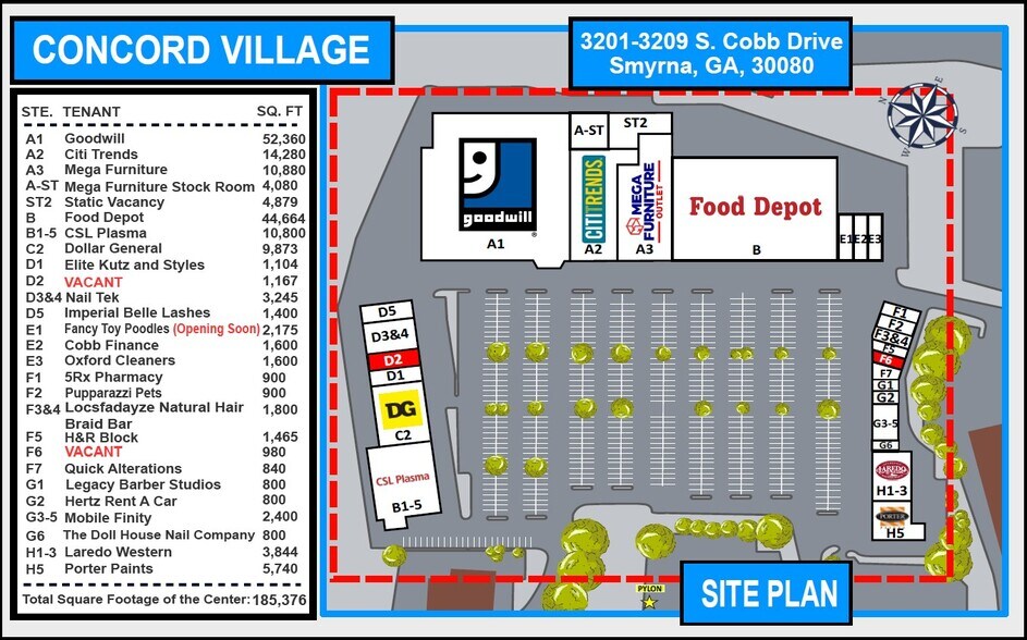 3201-3209 S Cobb Dr, Smyrna, GA à louer - Photo de l’immeuble – Image 1 sur 7