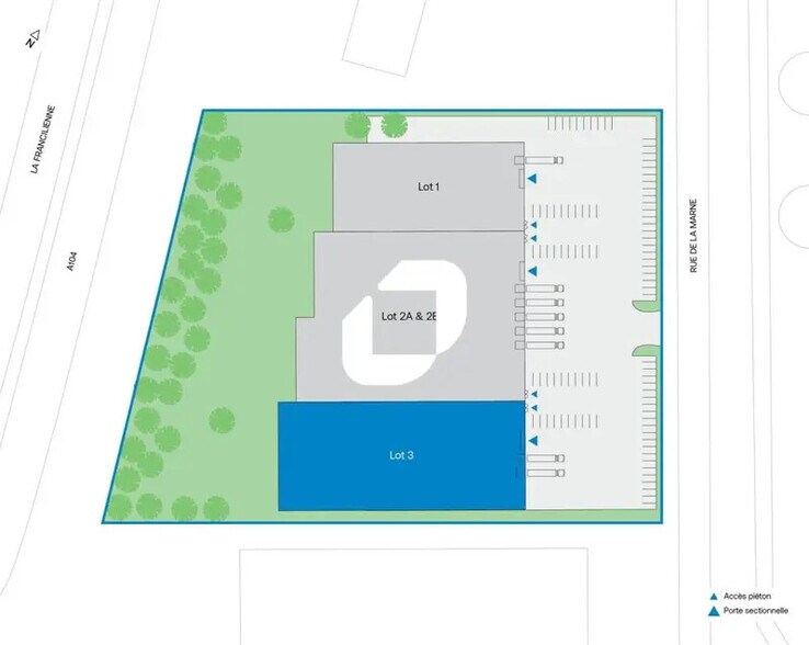 Local d’activités dans Saint-Thibault-des-Vignes à louer - Plan de site – Image 3 sur 3