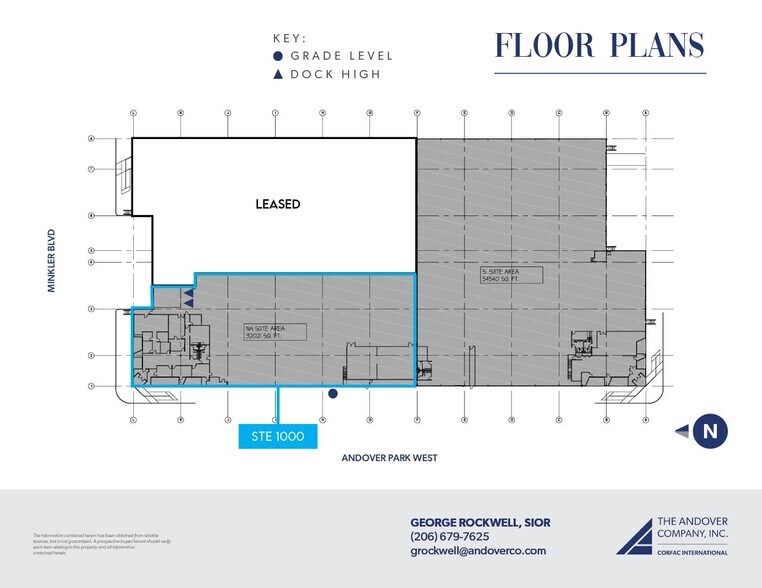 1020-1040 Andover Park W, Tukwila, WA à louer - Plan d’étage – Image 3 sur 5