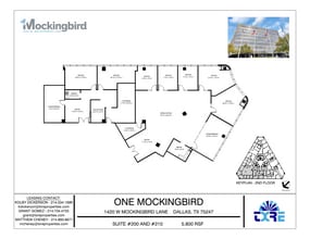 1420 W Mockingbird Ln, Dallas, TX à louer Plan d’étage– Image 2 sur 2