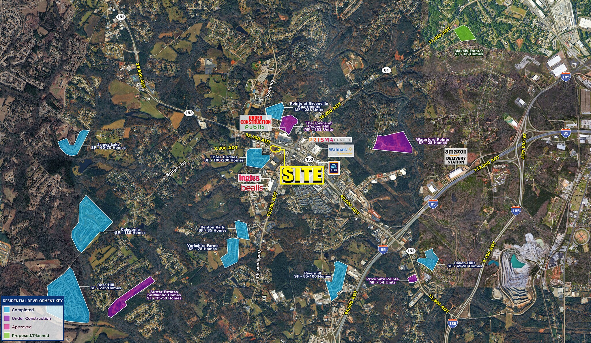 3529 Hwy 153, Powdersville, SC à louer Aérien– Image 1 sur 5