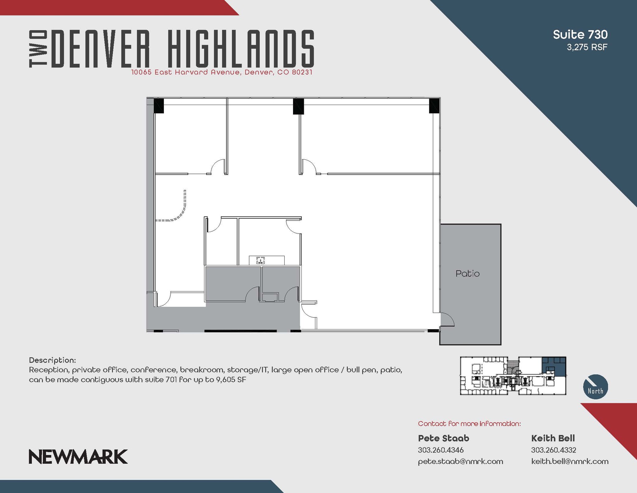 10375 E Harvard Ave, Denver, CO à louer Plan d’étage– Image 1 sur 1