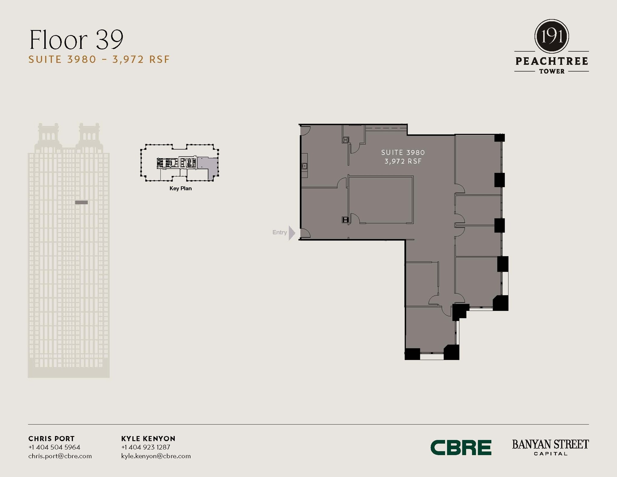 191 peachtree St NE, Atlanta, GA à louer Plan d’étage– Image 1 sur 1