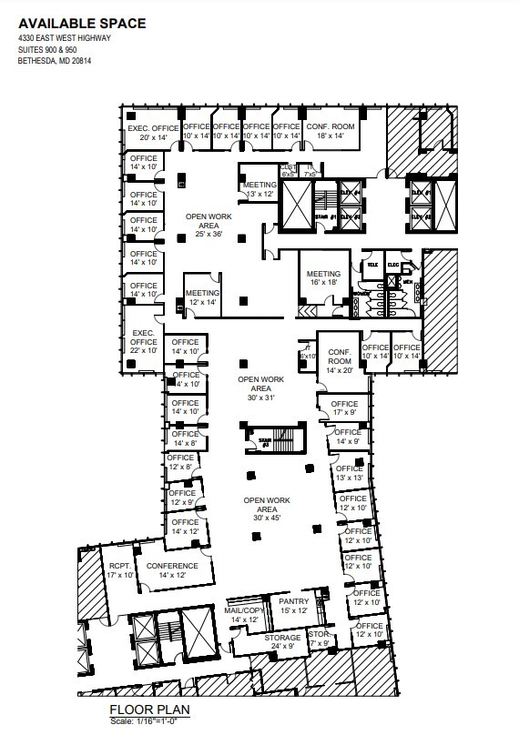 4340 East-West Hwy, Bethesda, MD à louer Plan d’étage– Image 1 sur 1