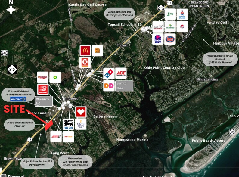 SEC of Highway 17 and Washington Acres Rd, Hampstead, NC à vendre - Photo de l’immeuble – Image 3 sur 4