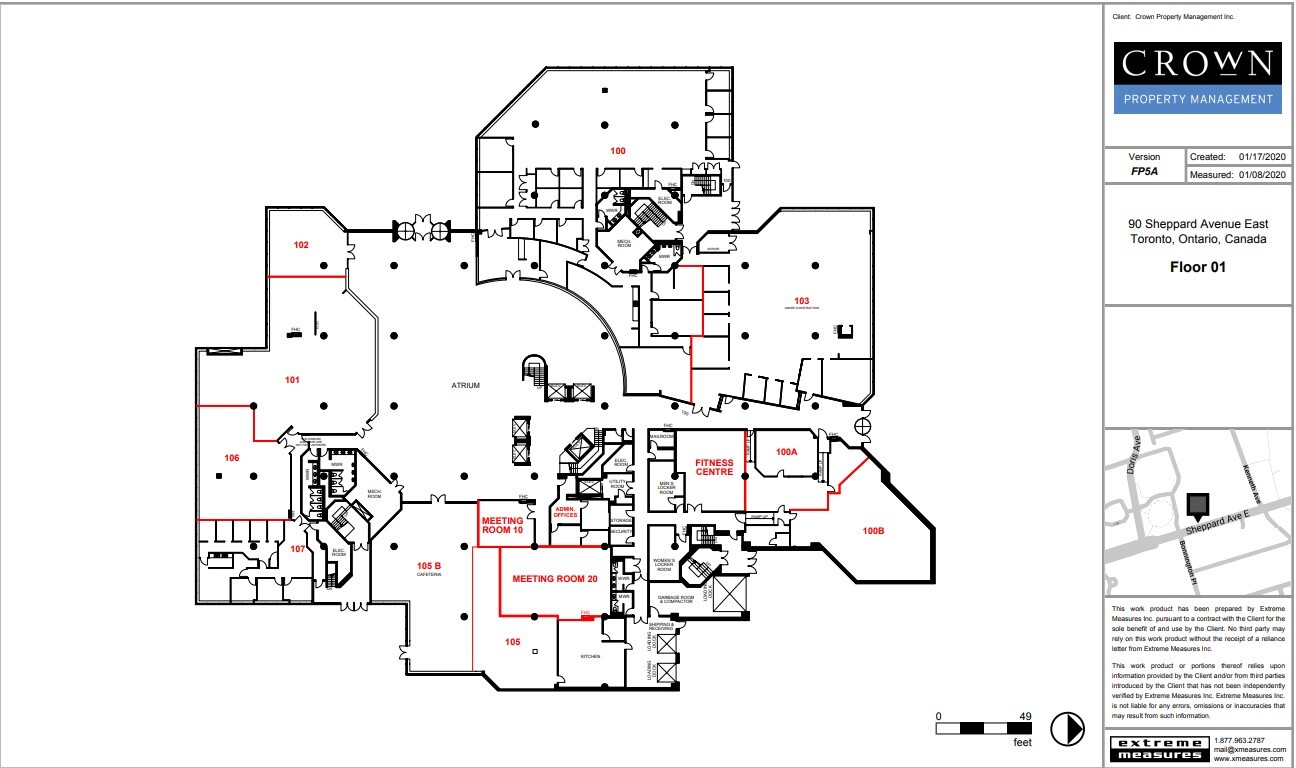 90 Sheppard Ave E, Toronto, ON à louer Plan d’étage– Image 1 sur 6