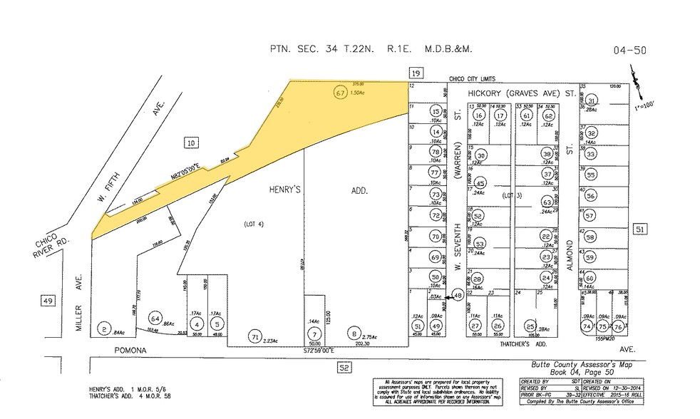 650 Hickory St, Chico, CA à vendre - Plan cadastral – Image 3 sur 3