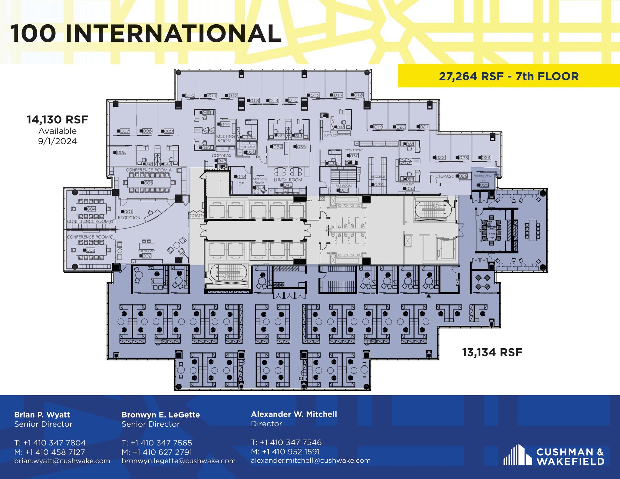 100 International Dr, Baltimore, MD à louer Plan d’étage– Image 1 sur 1