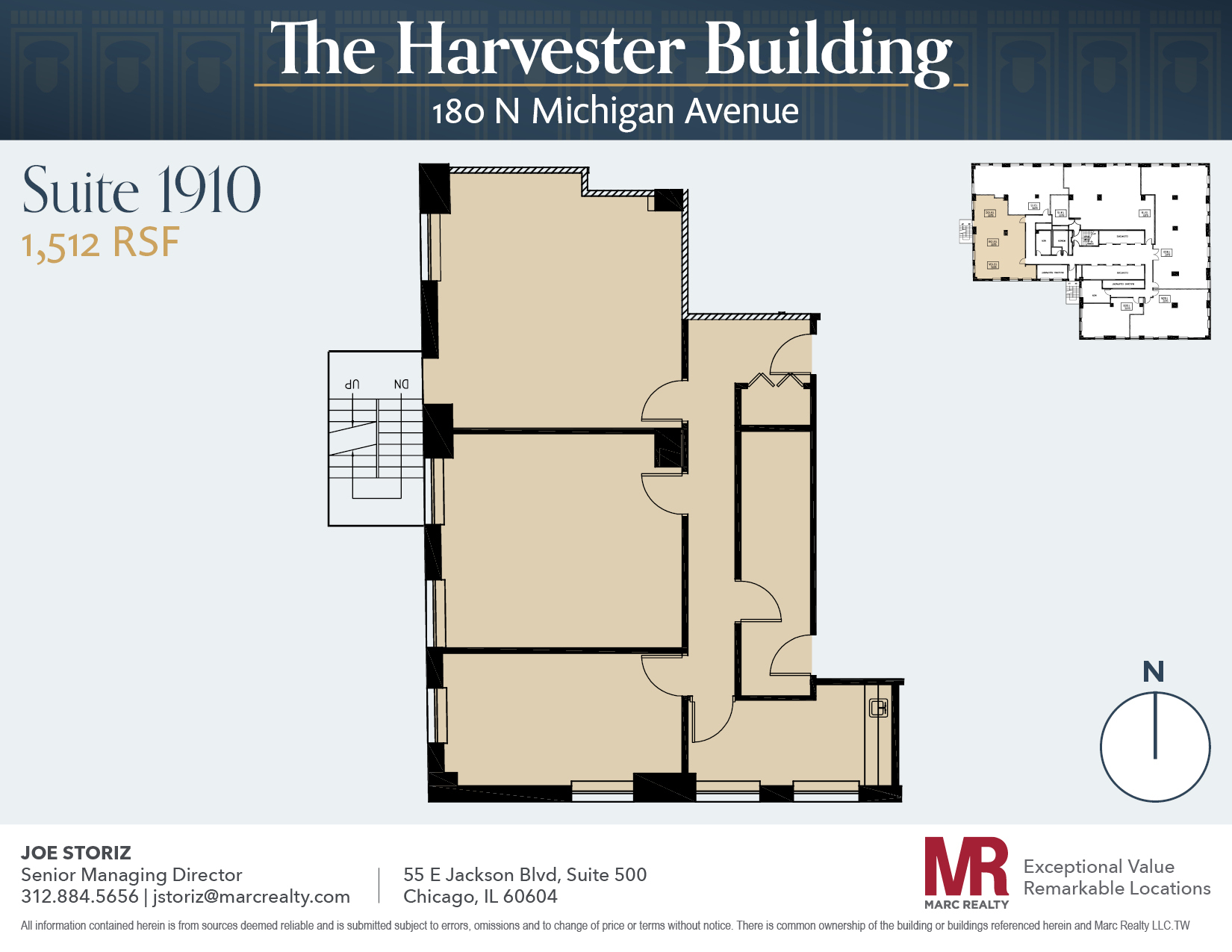 180 N Michigan Ave, Chicago, IL à louer Plan d’étage– Image 1 sur 6