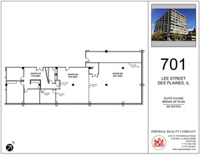 701 Lee St, Des Plaines, IL à louer Plan d’étage– Image 1 sur 1