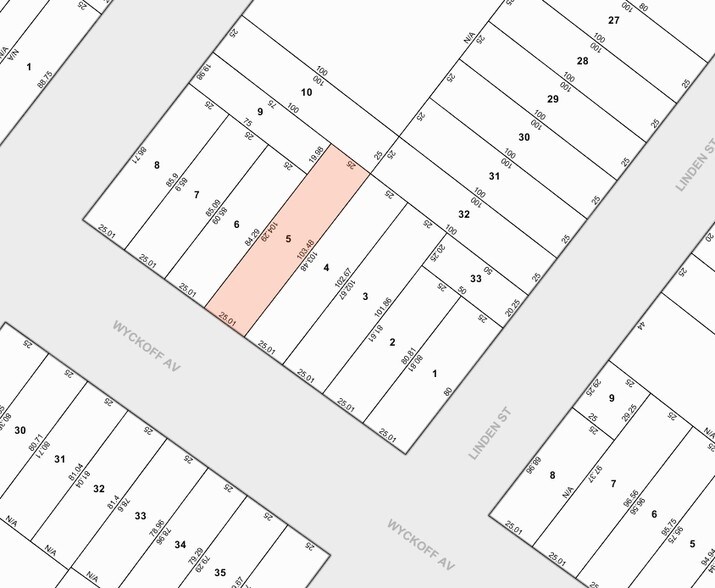 291 Wyckoff Ave, Brooklyn, NY à vendre - Plan cadastral – Image 3 sur 3