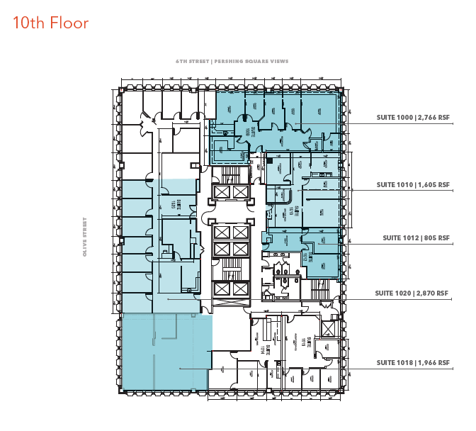 606 S Olive St, Los Angeles, CA à louer Plan d’étage– Image 1 sur 1