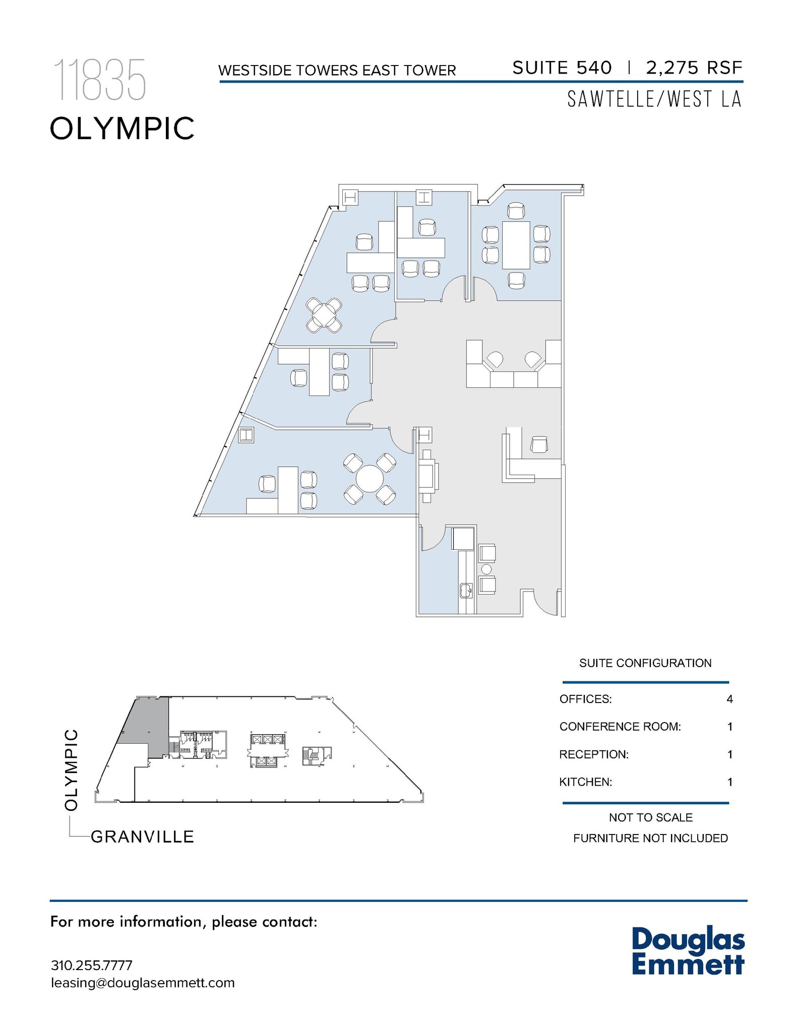 11845 W Olympic Blvd, Los Angeles, CA à louer Plan d’étage– Image 1 sur 1