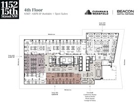 1152 15th St NW, Washington, DC à louer Plan d’étage– Image 1 sur 4
