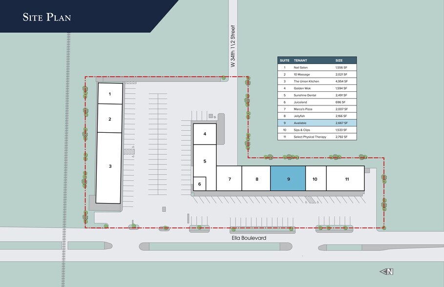 3414-3468 Ella Blvd, Houston, TX à louer - Plan de site – Image 1 sur 10