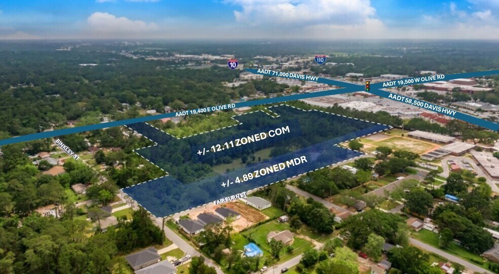 2215 Fairburn St/ Olive St, Pensacola, FL à vendre - Photo principale – Image 1 sur 2