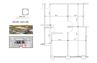 191 Waukegan Rd, Northfield, IL à louer Plan d’étage– Image 2 sur 2