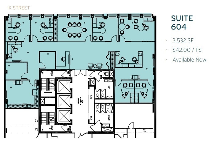 1629 K St NW, Washington, DC à louer Plan d’étage– Image 1 sur 1