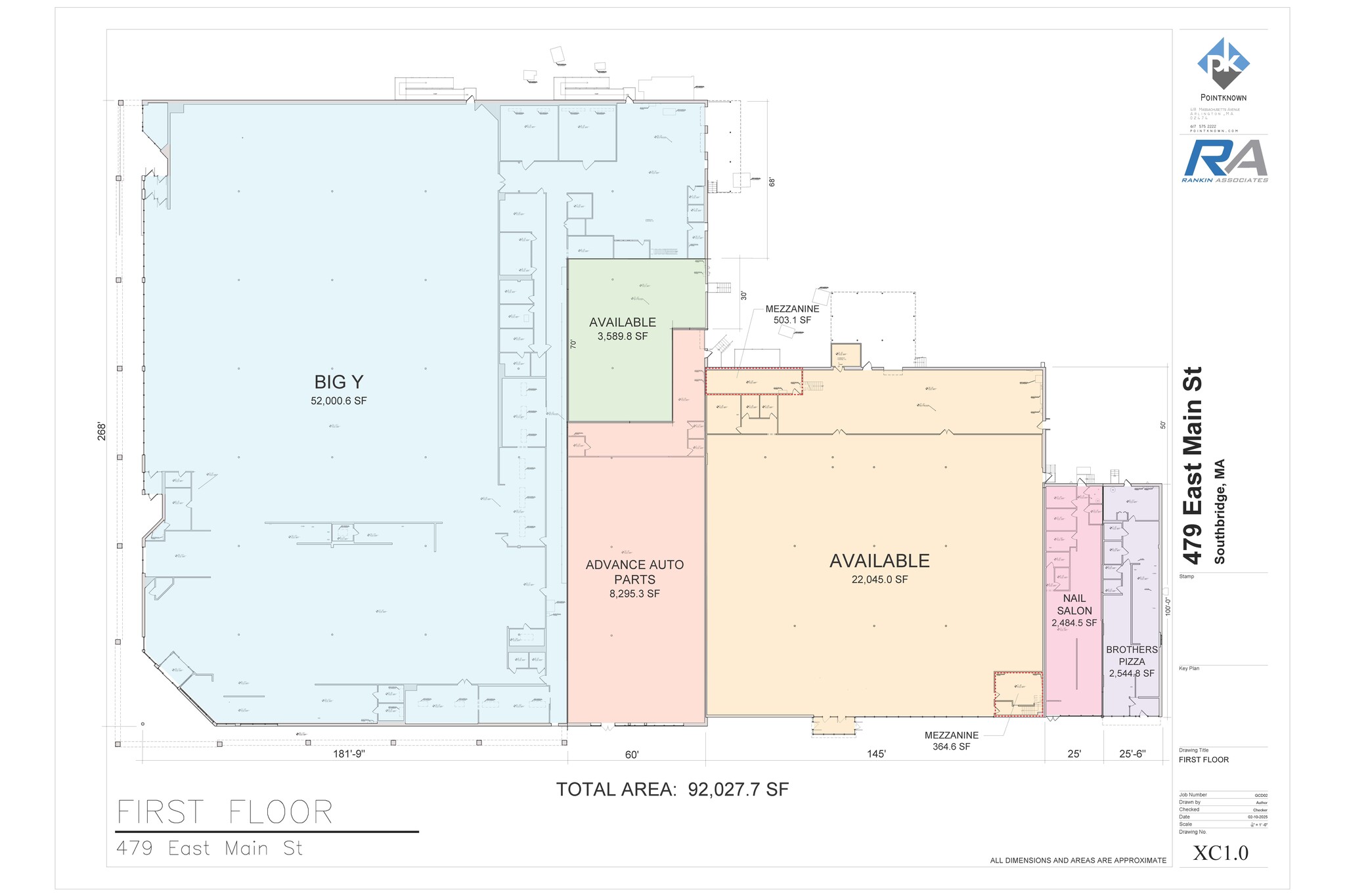 479-511 E Main St, Southbridge, MA à louer Plan d’étage– Image 1 sur 1