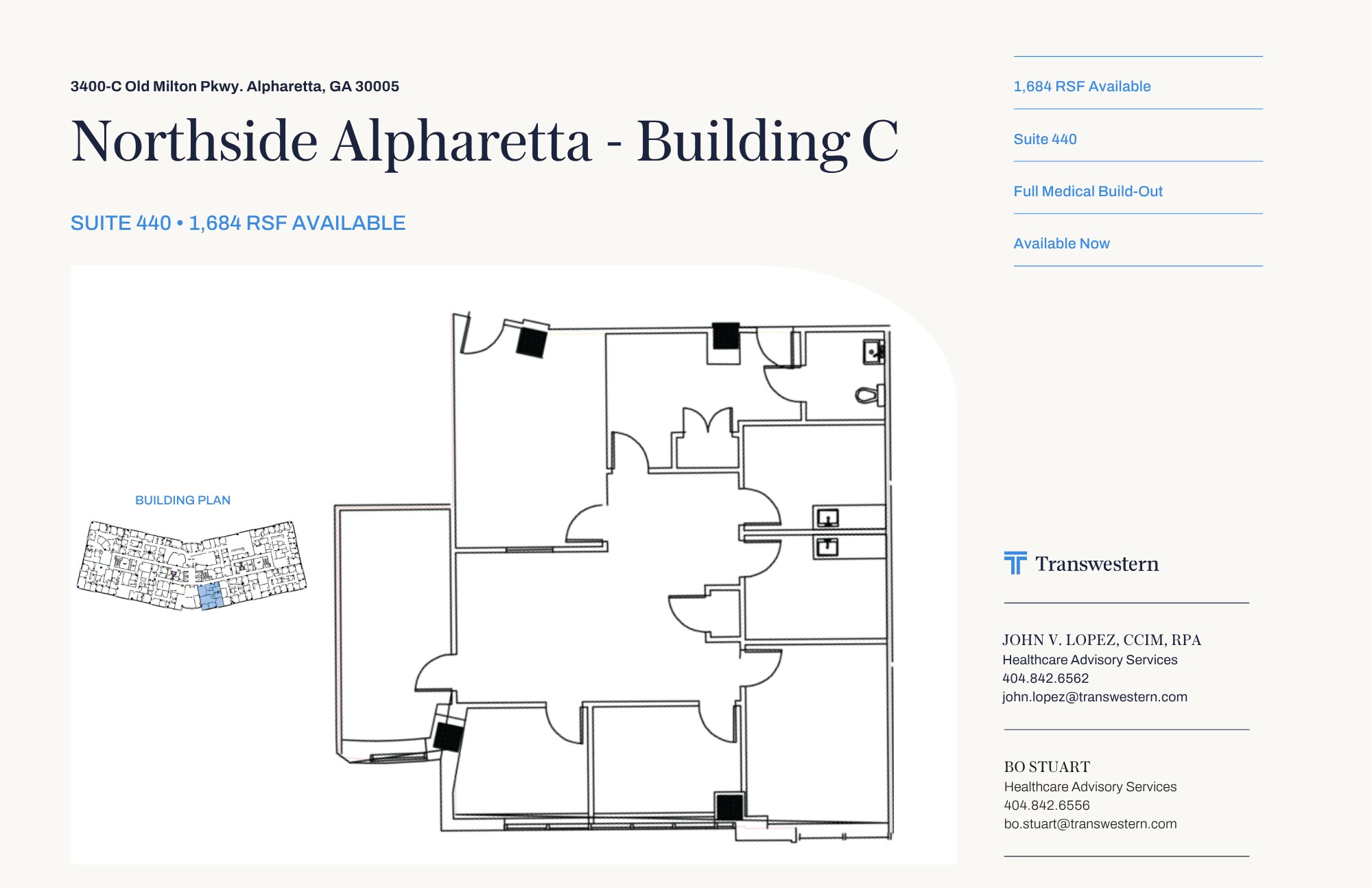 3400 Old Milton Pky, Alpharetta, GA à louer Plan d’étage– Image 1 sur 1