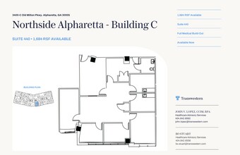 3400 Old Milton Pky, Alpharetta, GA à louer Plan d’étage– Image 1 sur 1