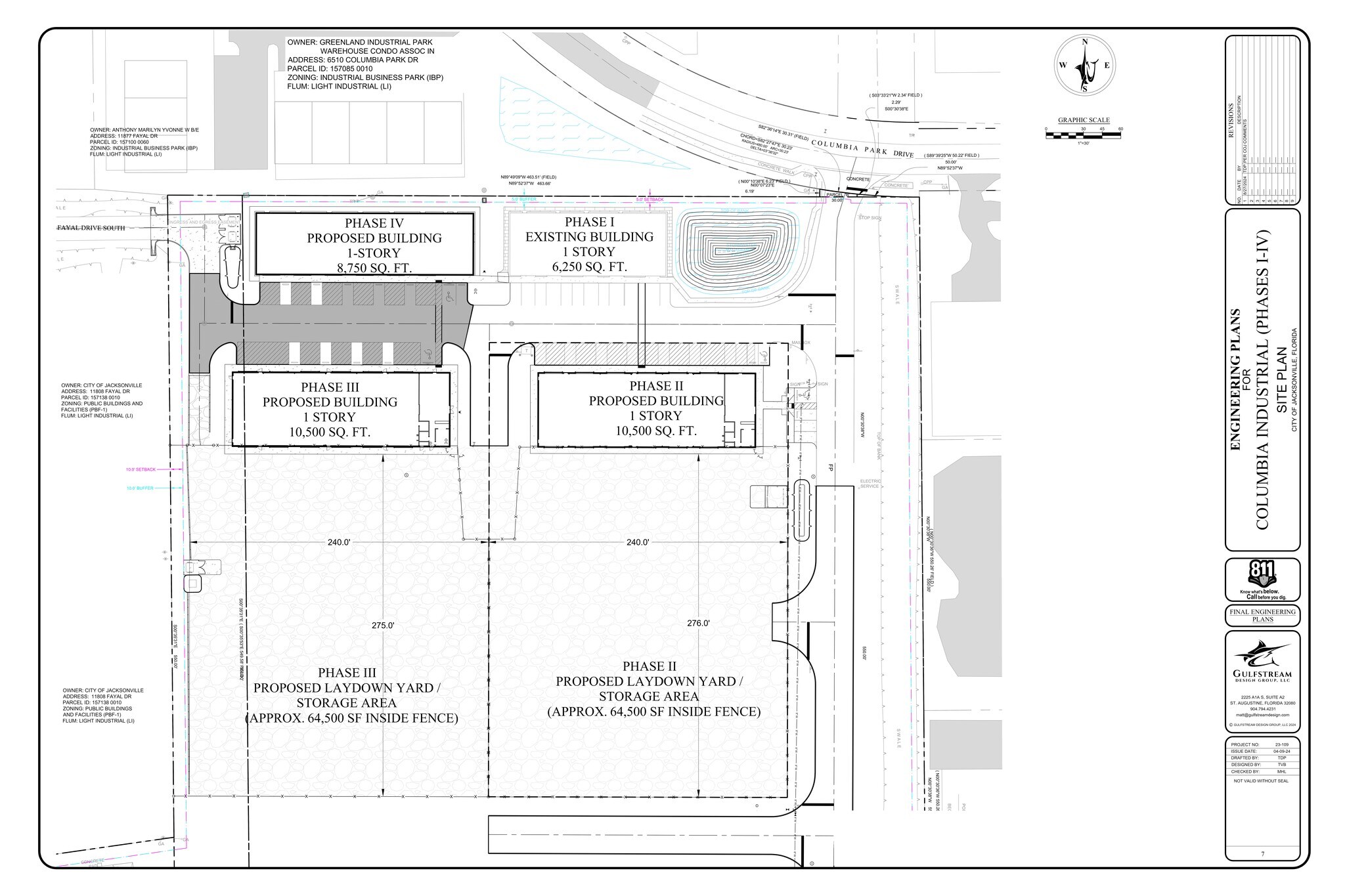 6596 Columbia Park Dr, Jacksonville, FL à louer Plan de site– Image 1 sur 10