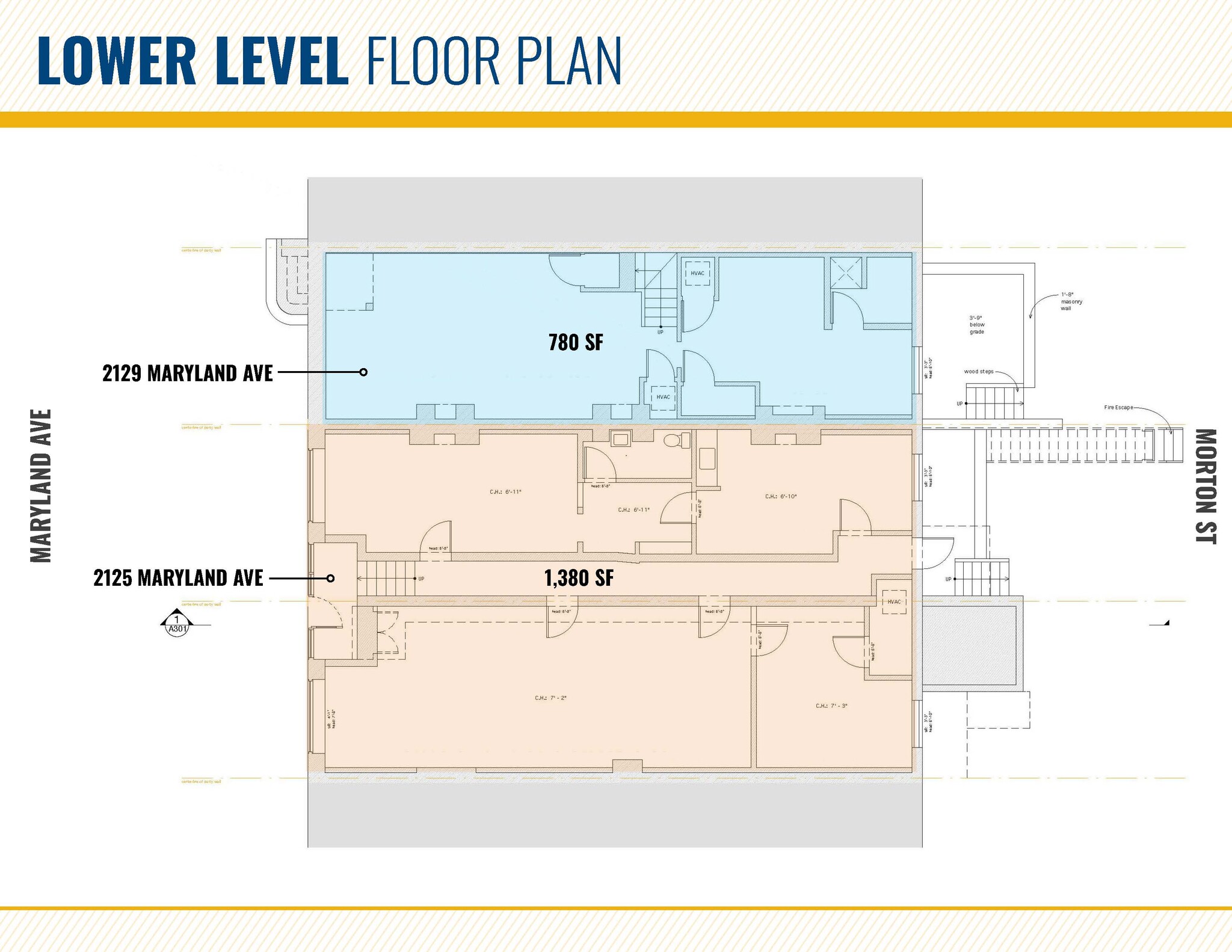 2125-2129 Maryland Ave, Baltimore, MD à louer Plan d’étage– Image 1 sur 1