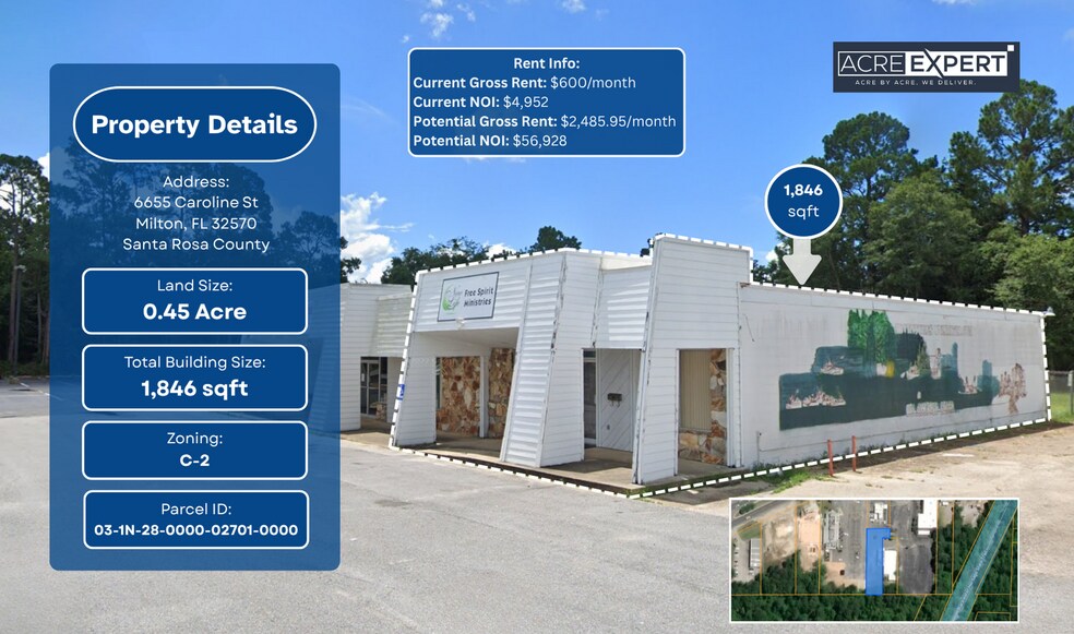 6655 Caroline St, Milton, FL à vendre - Photo de l’immeuble – Image 1 sur 3
