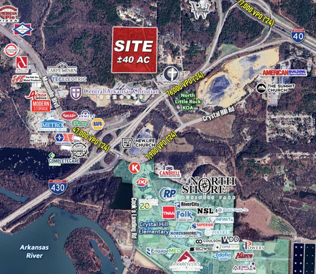 40± Acres, Bridgeway Rd, North Little Rock, AR à vendre Photo principale– Image 1 sur 2