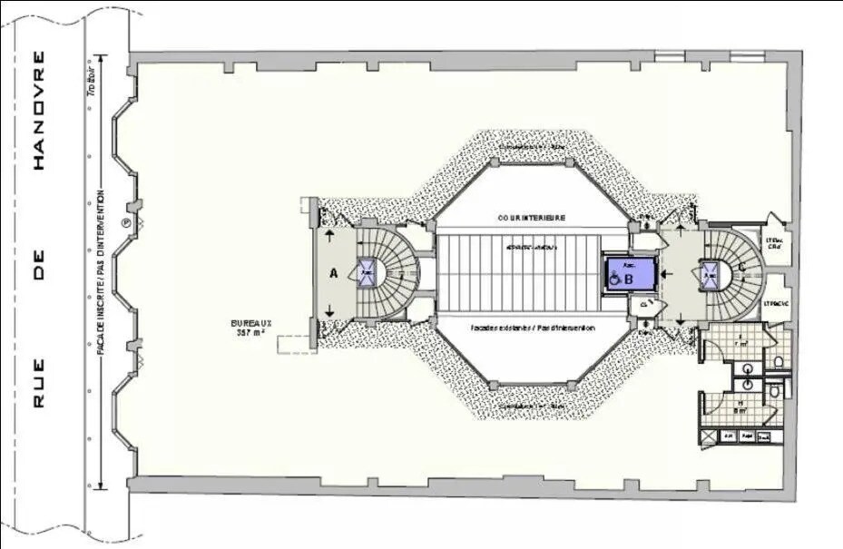 6 Rue De Hanovre, Paris à louer Plan d’étage– Image 1 sur 18