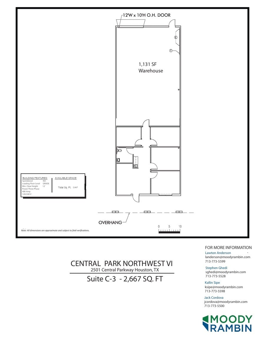 2500 Central Pky, Houston, TX à louer Plan d’étage– Image 1 sur 1