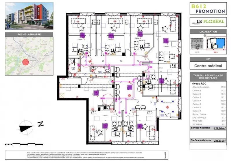 Bureau dans Roche-la-Molière à vendre - Plan d’étage – Image 3 sur 3