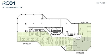 12001 Sunrise Valley Dr, Reston, VA à louer Plan d’étage– Image 1 sur 1
