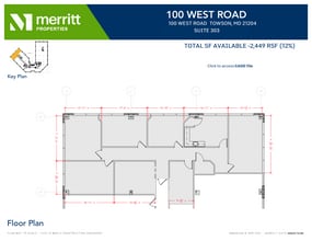 100 West Rd, Towson, MD à louer Plan d’étage– Image 1 sur 1