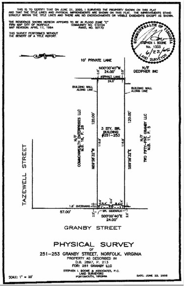 251 Granby St, Norfolk, VA à louer - Plan cadastral – Image 3 sur 3