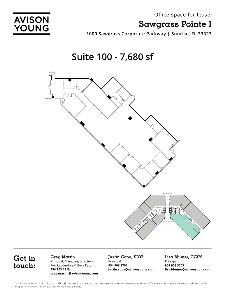 1000 Sawgrass Corporate Pkwy, Sunrise, FL à louer Plan d’étage– Image 1 sur 1