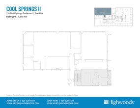 720 Cool Springs Blvd, Franklin, TN à louer Plan d’étage– Image 1 sur 1