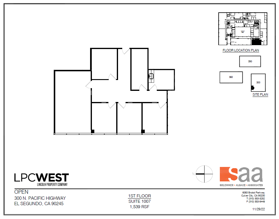 300 N Pacific Coast Hwy, El Segundo, CA à louer Plan d’étage– Image 1 sur 1