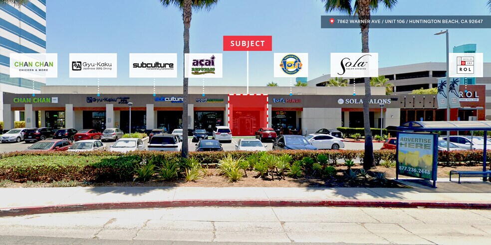 7842-7862 Warner Ave, Huntington Beach, CA à louer - Photo de l’immeuble – Image 1 sur 10