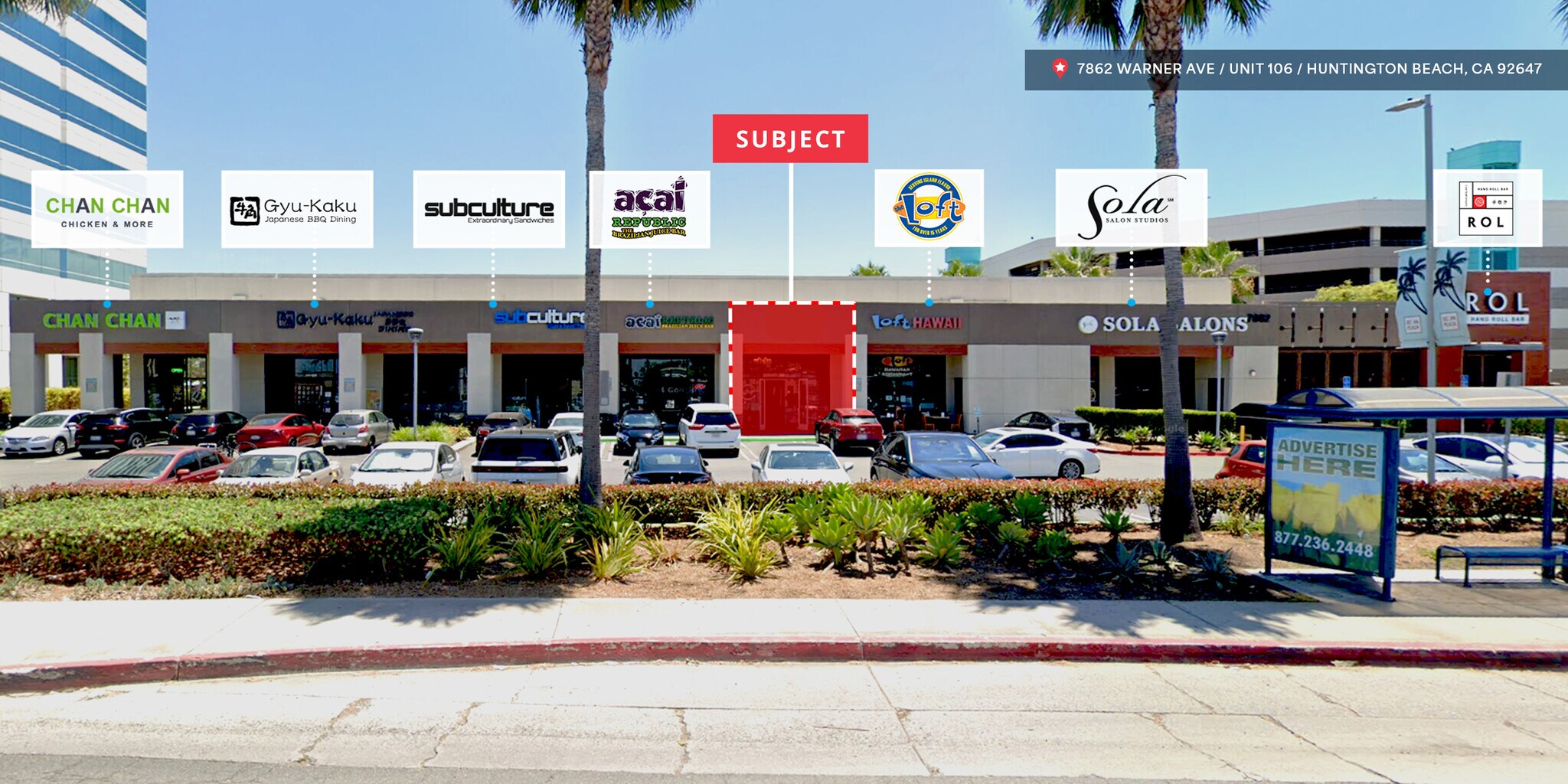 7842-7862 Warner Ave, Huntington Beach, CA à louer Photo de l’immeuble– Image 1 sur 11