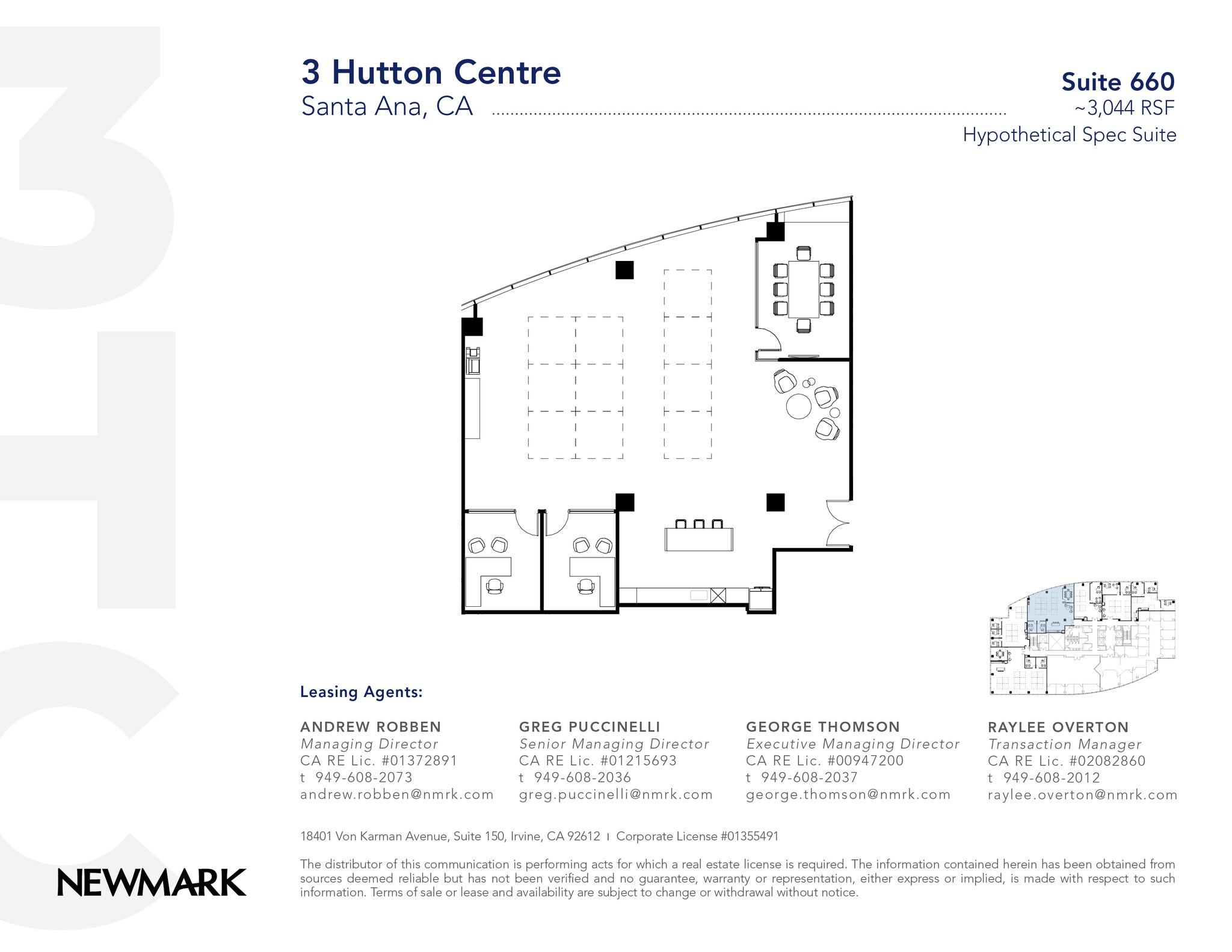 3 Hutton Centre Dr, Santa Ana, CA à louer Plan d’étage– Image 1 sur 4
