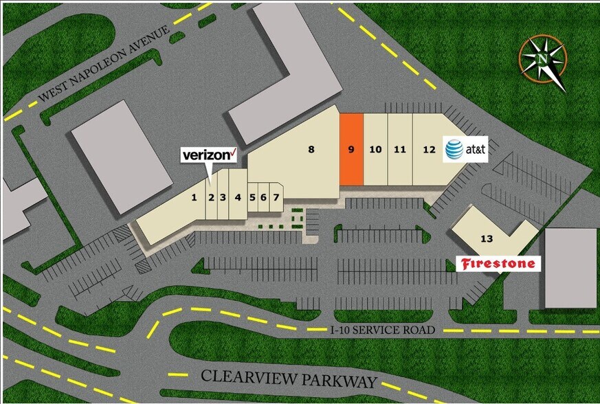 2222 Clearview Pky, Metairie, LA à louer - Plan de site – Image 3 sur 3