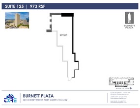 801 Cherry St, Fort Worth, TX à louer Plan de site– Image 1 sur 2