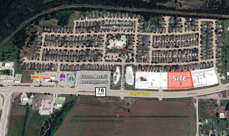 NEQ of Highway 78 & Grand Heritage Blvd, Lavon, TX à louer - Photo principale – Image 1 sur 3