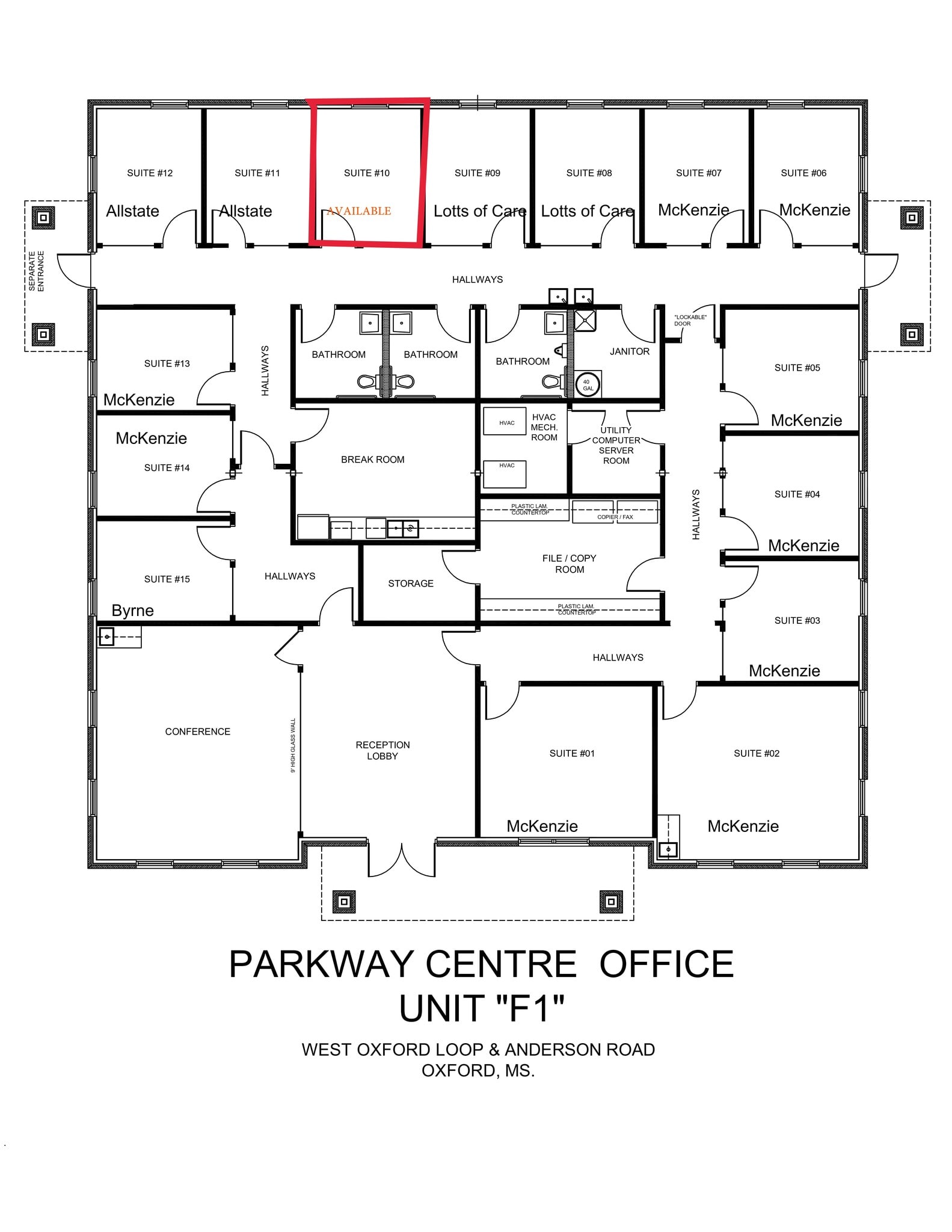 2694 W Oxford Loop, Oxford, MS à louer Plan de site– Image 1 sur 1