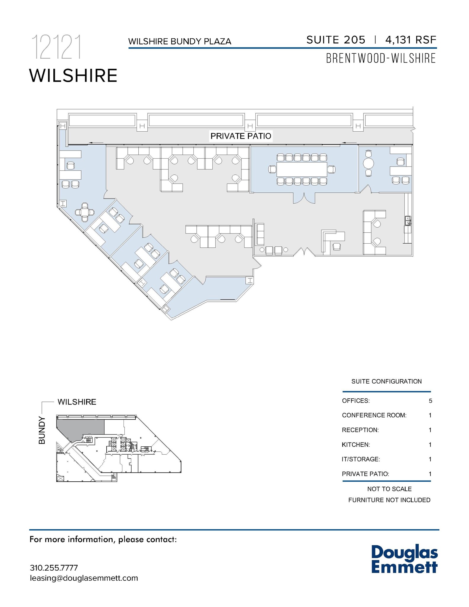 12121 Wilshire Blvd, Los Angeles, CA à louer Plan d’étage– Image 1 sur 1